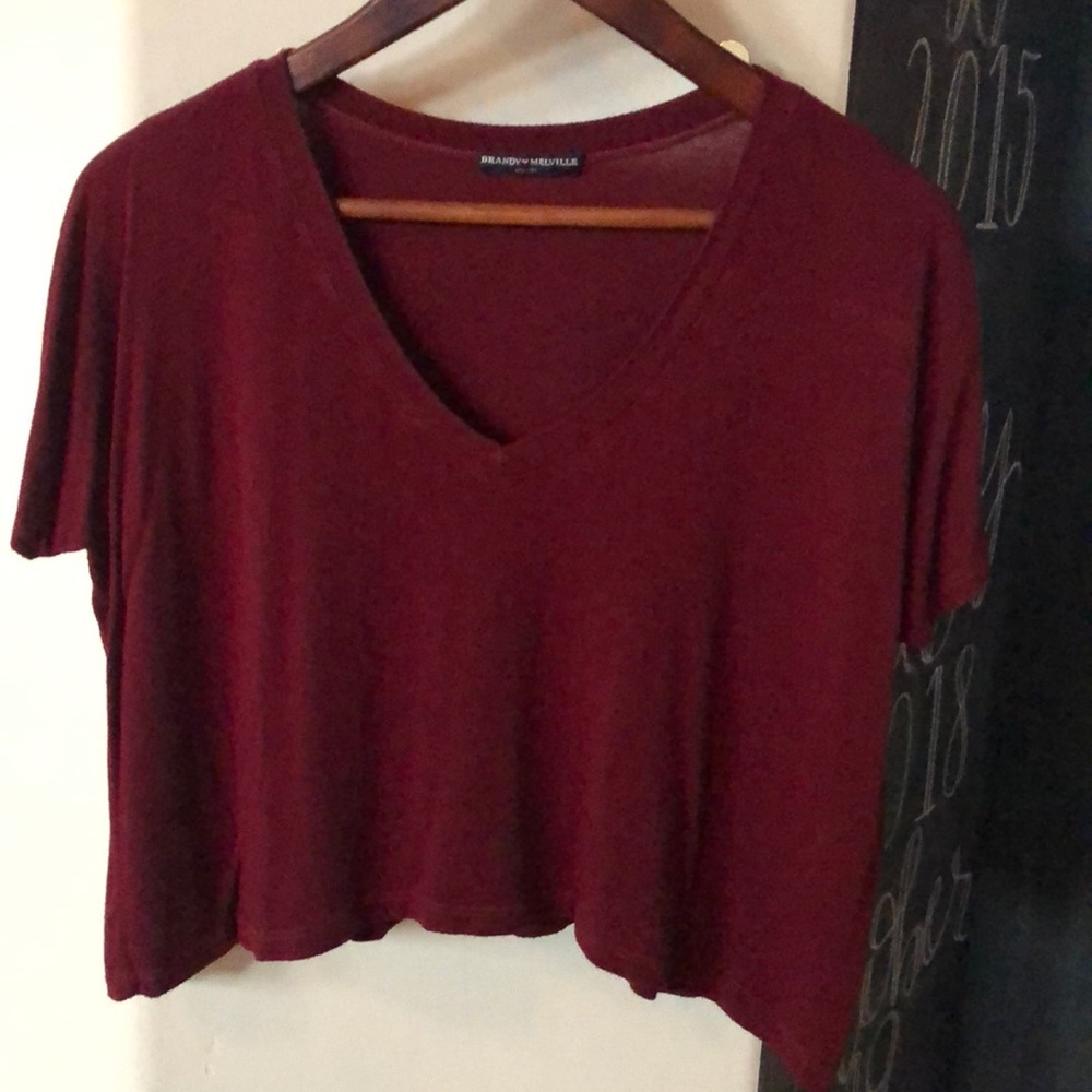 Brandy Melville maroon crop top